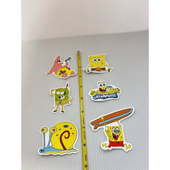 SpongeBob SquarePants 6pc Vinyl Stickers Lot Cartoon Water Bottle Laptop Decals - Picture 4 of 4